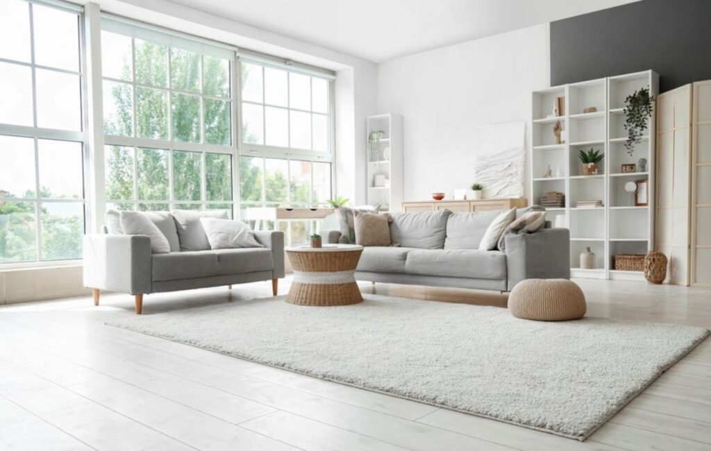 deep cleaning living room